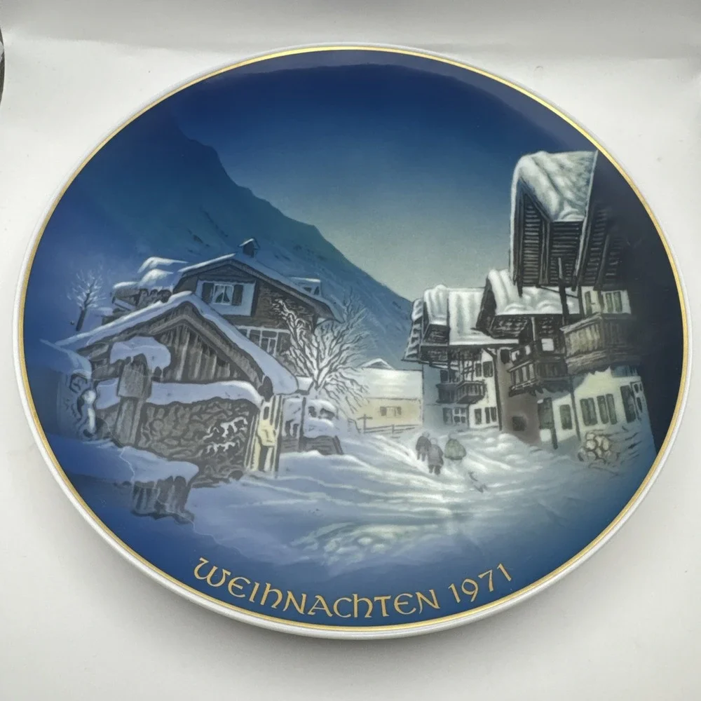 3 Rosenthal Weihnachtsteller Collector‎ Plates 1970, 1971, 1972